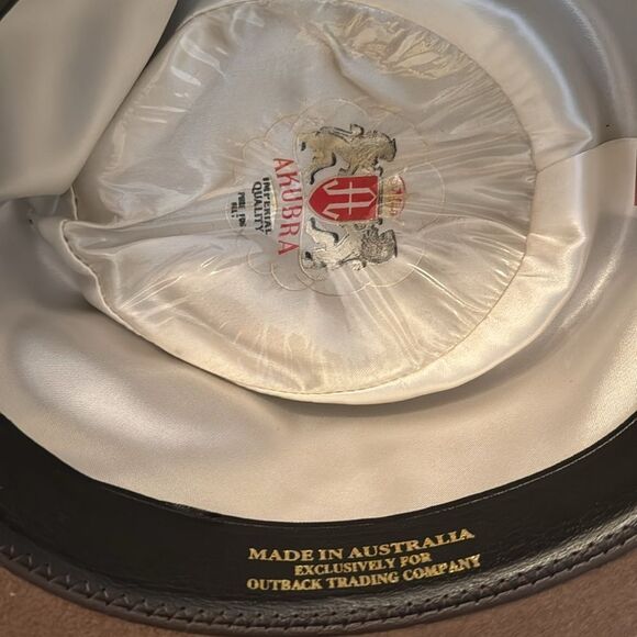 AKUBRA Outback Trading Co. Snowy River 1010 Vintage Pure Fur Felt Hat *NWOT* - Picture 9 of 13